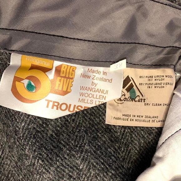 Wanganui New Zealand Big Five VTG Wool Charcoal Tweed Pants Outdoor Trousers 36" - Picture 4 of 4